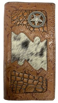 Rodeo Style Hair on Cowhide Bifold Wallet